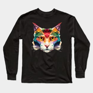 Polygon Cat Head 01 Long Sleeve T-Shirt